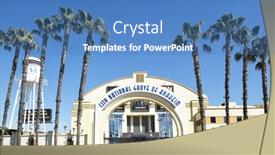  Presentation with venue - Cool new PPT theme with anaheim-california-february-24-2017 backdrop and a  colored foreground