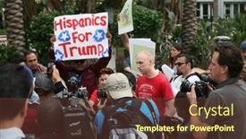  Presentation with trump - PPT layouts featuring anaheim-california-may-25-2016 background and a tawny brown colored foreground