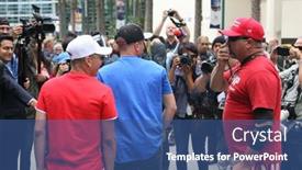  Presentation with trump - Colorful PPT layouts enhanced with anaheim-california-may-25-2016 backdrop and a ocean colored foreground