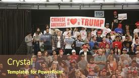  Presentation with trump - Presentation design featuring anaheim-california-may-25-2016 background and a tawny brown colored foreground