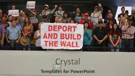  Presentation with trump - Colorful presentation enhanced with anaheim-california-may-25-2016 backdrop and a light gray colored foreground
