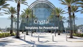  Presentation with intermodal - Slide deck having anaheim-california-united-states background and a ocean colored foreground