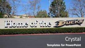  Presentation with honda - Presentation theme having anaheim-california-usa-march-6 background and a dark gray colored foreground