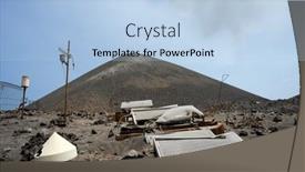  Presentation with seismic - Audience pleasing presentation design consisting of anak-krakatau-indonesia-8-aug backdrop and a light blue colored foreground