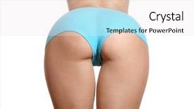  Presentation with female - Slides with anal - ass of beautiful young female background and a sky blue colored foreground