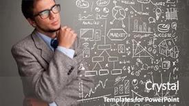  Presentation with stock market risk - Slides enhanced with copy space background minimal style background and a light gray colored foreground