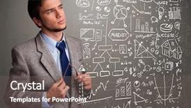  Presentation with market stock market education - Amazing PPT theme having anal - attractive young man looking backdrop and a gray colored foreground