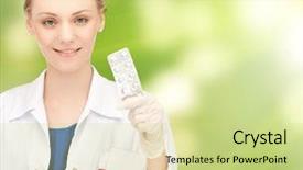  Presentation with analgesics - Slides featuring analgesics - people medicine healthcare and medication background and a soft green colored foreground