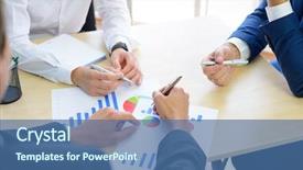  Presentation with team work - Audience pleasing PPT theme consisting of analisys - business people analyzing financial results backdrop and a  colored foreground