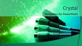  Presentation with fiber optics - Cool new presentation with analog electronics - fiber optics background with lots backdrop and a seafoam green colored foreground