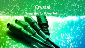  Presentation with polymer fiber chemistry - PPT layouts featuring analog electronics - fiber optics background with lots background and a shamrock green colored foreground