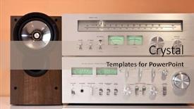  Presentation with signal - Audience pleasing presentation theme consisting of analog signal electronic vu meter backdrop and a mint green colored foreground