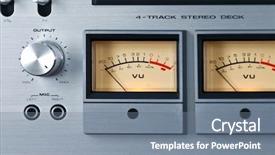  Presentation with tape recorder - Beautiful presentation theme featuring analog stereo open reel tape backdrop and a  colored foreground