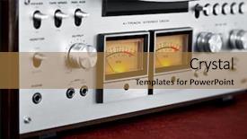  Presentation with tape recorder - Amazing theme having analog stereo open reel tape backdrop and a coral colored foreground