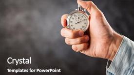  Presentation with analog waves - Beautiful slide deck featuring analogic - analog stopwatch on black background backdrop and a dark gray colored foreground