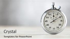  Presentation with electrical engineer analog - Beautiful slide set featuring analogic - analog stopwatch on grey background backdrop and a light gray colored foreground