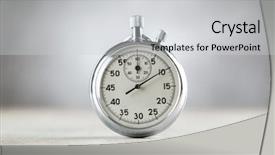  Presentation with grey - Colorful presentation enhanced with analogic - analog stopwatch on grey background backdrop and a light gray colored foreground