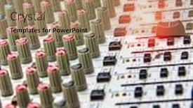  Presentation with vintage music - Colorful slide set enhanced with analog-vintage-sound-mixer backdrop and a coral colored foreground