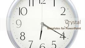  Presentation with clock - PPT theme consisting of analog-wall-clock-isolated background and a cream colored foreground