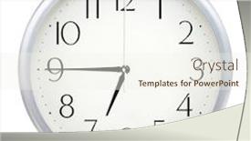  Presentation with clock - PPT theme having analog-wall-clock-isolated background and a cream colored foreground