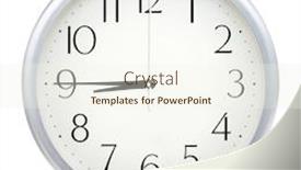  Presentation with clock - Theme with analog-wall-clock-isolated background and a cream colored foreground