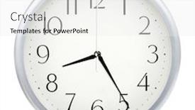  Presentation with clock - PPT layouts featuring analog-wall-clock-isolated background and a white colored foreground