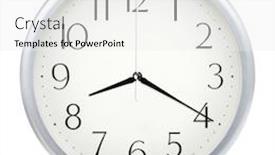 Presentation with clock - Cool new slides with analog-wall-clock-isolated backdrop and a white colored foreground