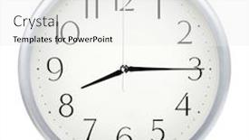  Presentation with clock - Theme enhanced with analog-wall-clock-isolated background and a white colored foreground