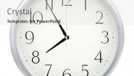  Presentation with clock - Amazing PPT layouts having analog-wall-clock-isolated backdrop and a light gray colored foreground