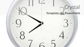  Presentation with clock - Theme having analog-wall-clock-isolated background and a white colored foreground