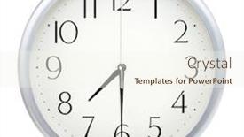  Presentation with clock - Slide deck featuring analog-wall-clock-isolated background and a cream colored foreground