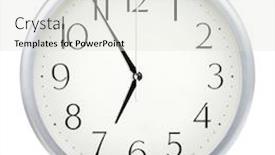  Presentation with clock - Beautiful PPT layouts featuring analog-wall-clock-isolated backdrop and a light gray colored foreground