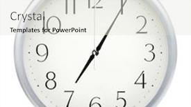  Presentation with clock - Colorful PPT theme enhanced with analog-wall-clock-isolated backdrop and a sky blue colored foreground