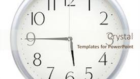  Presentation with clock - Colorful slide set enhanced with analog-wall-clock-isolated backdrop and a cream colored foreground