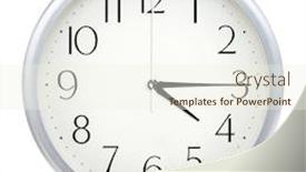  Presentation with clock - Cool new PPT layouts with analog-wall-clock-isolated backdrop and a cream colored foreground