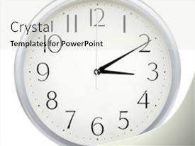Analog Wall Clock Isolated PPT template 97 | CrystalGraphics