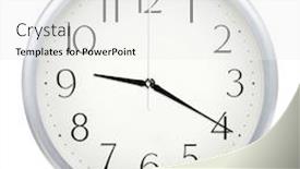  Presentation with clock - PPT theme consisting of analog-wall-clock-isolated background and a white colored foreground
