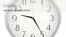  Presentation with clock - Slides with analog-wall-clock-isolated background and a sky blue colored foreground