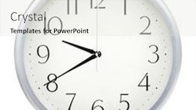  Presentation with clock - Theme featuring analog-wall-clock-isolated background and a sky blue colored foreground