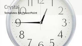  Presentation with clock - Beautiful slides featuring analog-wall-clock-isolated backdrop and a sky blue colored foreground