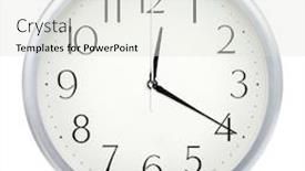  Presentation with clock - Colorful PPT layouts enhanced with analog-wall-clock-isolated backdrop and a sky blue colored foreground