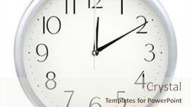  Presentation with clock - Amazing PPT layouts having analog-wall-clock-isolated backdrop and a sky blue colored foreground