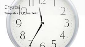  Presentation with clock - Audience pleasing PPT layouts consisting of analog-wall-clock-isolated backdrop and a white colored foreground