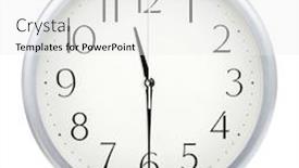  Presentation with clock - Slide deck featuring analog-wall-clock-isolated background and a white colored foreground