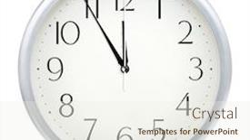  Presentation with clock - Amazing slide deck having analog-wall-clock-isolated backdrop and a sky blue colored foreground