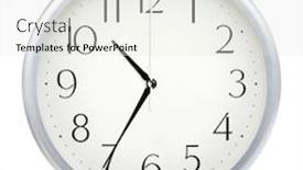  Presentation with clock - Audience pleasing slides consisting of analog-wall-clock-isolated backdrop and a sky blue colored foreground