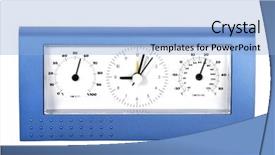  Presentation with weather - Audience pleasing theme consisting of analog weather station isolated backdrop and a light blue colored foreground