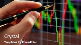  Presentation with monitor computer - Beautiful theme featuring stock analysis - hart on computer monitor market's backdrop and a tawny brown colored foreground