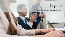  Presentation with directors - Beautiful PPT theme featuring analysis during board of directors backdrop and a light gray colored foreground