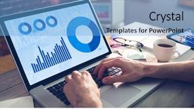  Presentation with data analysis - Amazing PPT layouts having analysis graphics - blue data against cropped hand backdrop and a light blue colored foreground